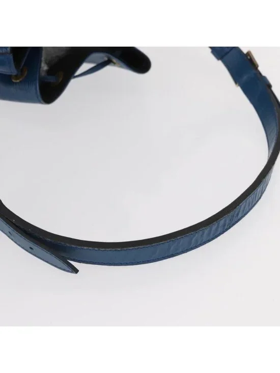 Authentic LOUIS VUITTON Epi Petit Noe Shoulder Bag Blue M44105 LV - Picture 14 of 16